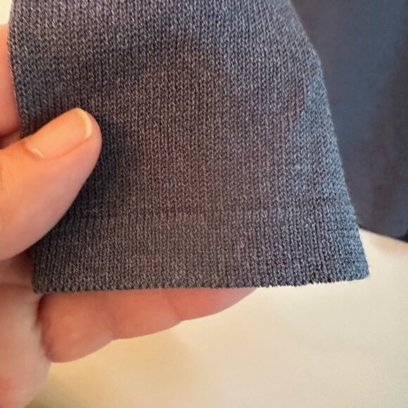 Eileen Fisher Teal V-Neck Sweater – Italian Yarn – Beaded Neckline – Size Medium - Picture 3 of 5